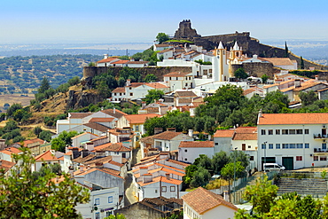 Alegrete, a dramatic Portuguese medieval hill-top village near Portalegre in the Alentejo region bordering Spain, Portugal, Europe