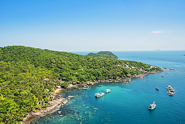 Aerial view of an island in the Phu Quoc archipelago in southern Vietnam, Indochina, Southeast Asia, Asia