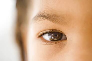 Close up of African girl's eye