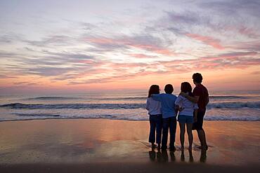 Mixed Race family at beach