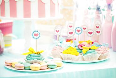 Cookies and cupcakes at birthday party