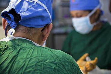 Surgeon working in operating room