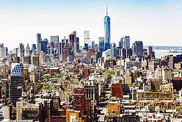 Aerial view of New York cityscape, New York, United States