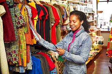 Black woman working in store