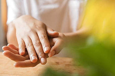 Hands of African American woman