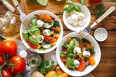 Ingredients for caprese salad