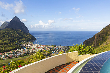 Scenic view of harbor