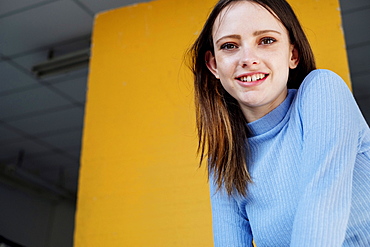 Portrait of smiling Caucasian woman