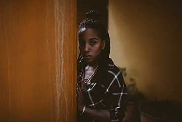 Portrait of serious African American woman