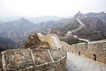 Great Wall of China and mountains, Beijing, China