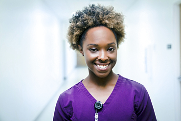 Portrait of smiling black nurse