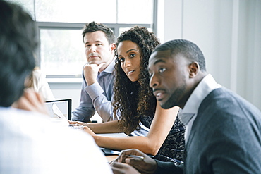 Business people listening in meeting