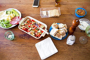 Appetizers on table