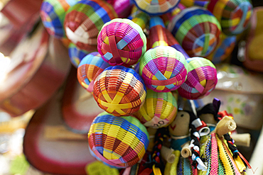 Multicolor maracas in shop in Guadalajara, Jalisco, Mexico