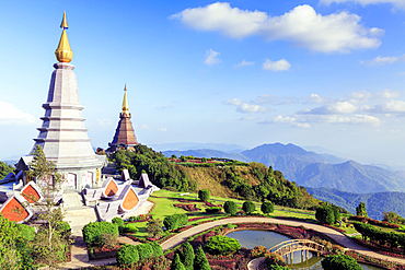 Ornate architecture in mountains, Chiang Mai, Thailand