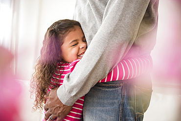 Father and daughter hugging