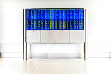 Departure schedule at airport