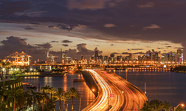 Bridge over water in Miami, Florida, United States