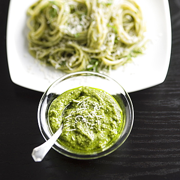 Bowl of parmesan pesto