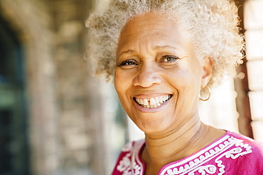 Black woman smiling