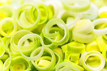 Pile of fresh raw onion rings