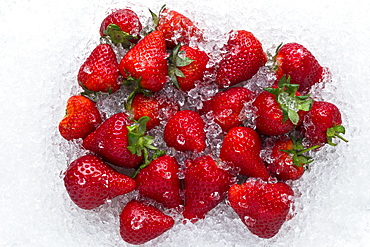 Strawberries on ice