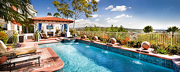 Swimming pool in front of a hotel resort at Laguna Niguel