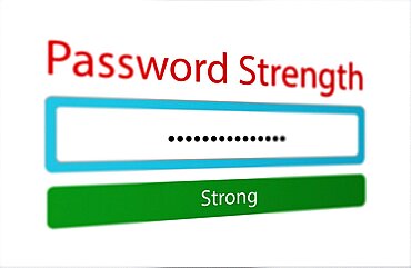 Close-up of computer password displayed on monitor