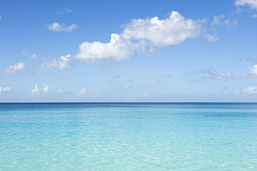 USA, United States Virgin Islands, Clouds over calm Caribbean Sea