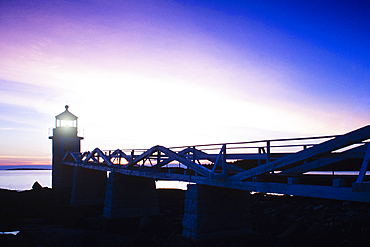 Marshall Point Light Station at dusk