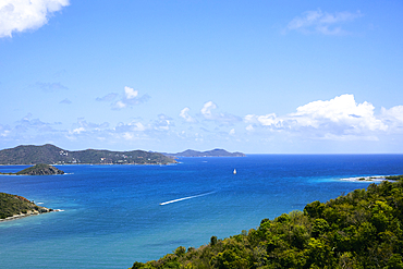 Blue sky over Caribbean sea