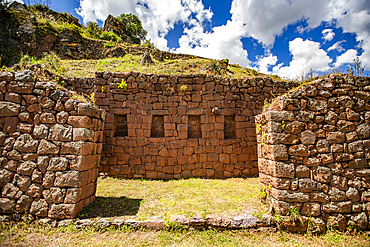 Incan ruins in foothills of Urubamba