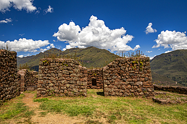 Incan ruins in foothills of Urubamba