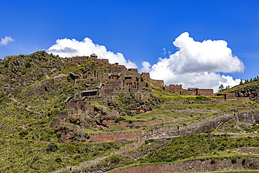 Incan ruins in foothills of Urubamba