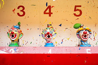 Clown head carnival game at Coney Island