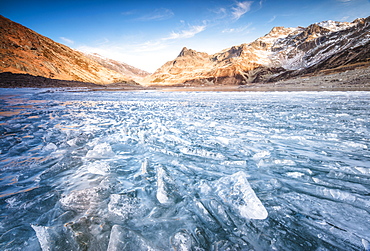 Blocks of ice, Montespluga, Chiavenna Valley, Sondrio province, Valtellina, Lombardy, Italy, Europe