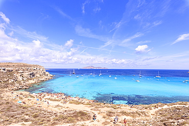 Cala Rossa, Favignana island, Aegadian Islands, province of Trapani, Sicily, Italy, Mediterranean, Europe