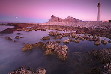 Lighthouse at sunset, San Vito Lo Capo, province of Trapani, Sicily, Italy, Mediterranean, Europe