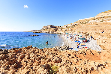 Beach of Bue Marino, San Vito Lo Capo, province of Trapani, Sicily, Italy, Mediterranean, Europe