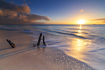 Sunset on Ffryes Beach, Antigua, Antigua and Barbuda, Leeward Islands, West Indies, Caribbean, Central America