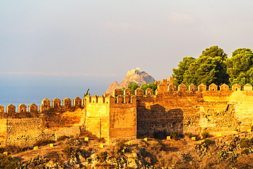 Alcazaba of Malaga walls in Spain, Europe