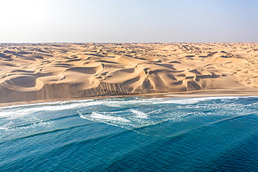 Namib desert, home to some of the most spectacular dunes of the world, continues right to the edge of the Atlantic Ocean, Namibia, Africa