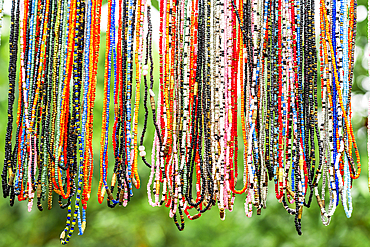 Beaded necklaces for sale, Zanzibar, Tanzania, East Africa, Africa