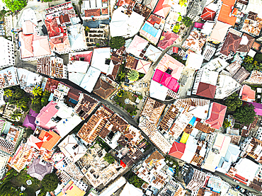 Residential buildings from above, Stone Town, Zanzibar, Tanzania, East Africa, Africa