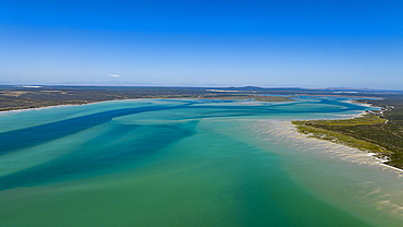 Aerial of the Langebaan Lagoon Marine Protected Area, West Coast National Park, Western Cape Province, South Africa, Africa