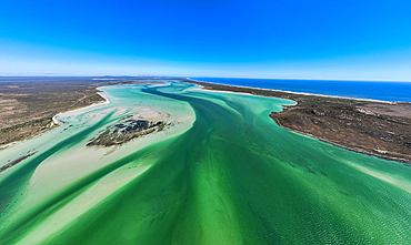 Panorama of the Langebaan Lagoon Marine Protected Area, West Coast National Park, Western Cape Province, South Africa, Africa