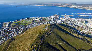 Aerial of Cape Town, South Africa, Africa