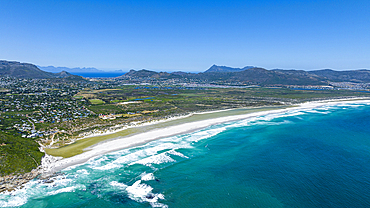 Aerial of Noordhoekstrand (Noordhoek Beach), Cape Town, Cape Peninsula, South Africa, Africa