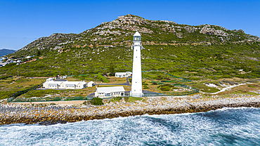 Aerial of Slangkop Lighthouse, Cape Town, Cape Peninsula, South Africa, Africa