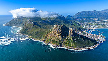 Aerial of Hout Bay, Cape Town, Cape Peninsula, South Africa, Africa